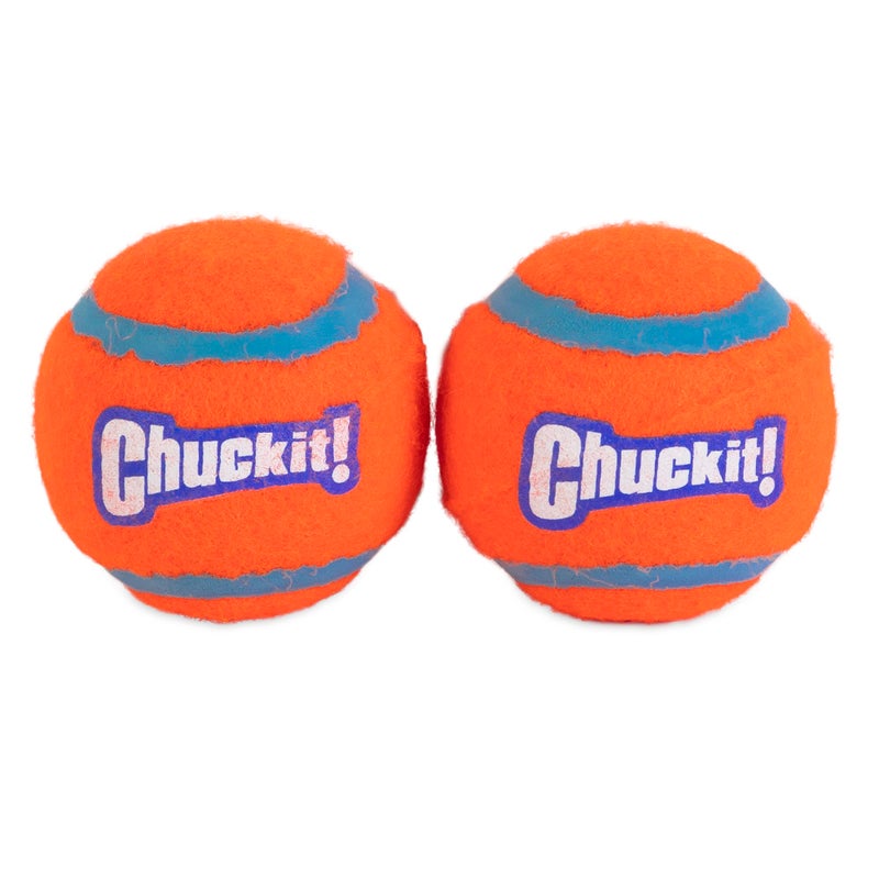 Chuckit! Dog Tennis Ball Dog Toy, Medium (2.5 Inch Diameter) for dogs 20-60 lbs, Pack of 2 - Image 1